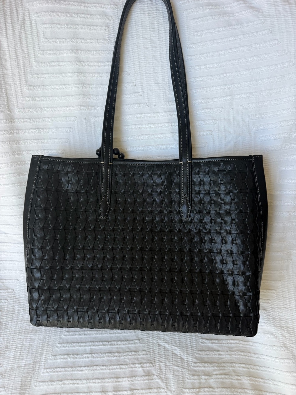 Songmont Lattice Tote, Medium, Onyx - Picture 3 of 12